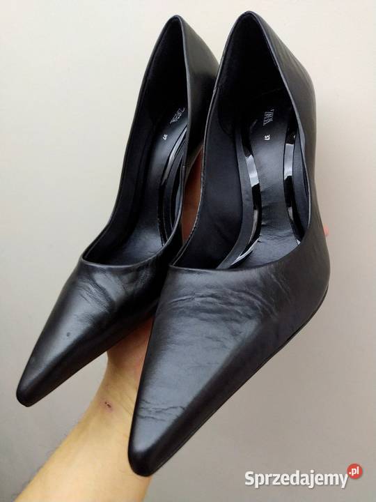 Mohito 37 czarne szpilki skórzane Kraków sprzedam
