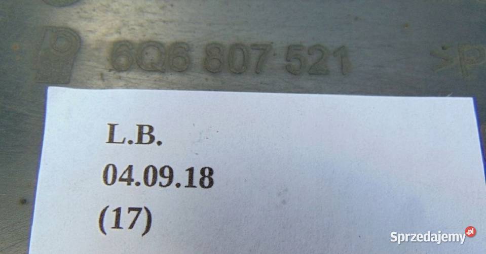 ZDERZAK TYLNY VOLKSWAGEN POLO IV 6Q6807521 zderzaki Nowy Tomyśl