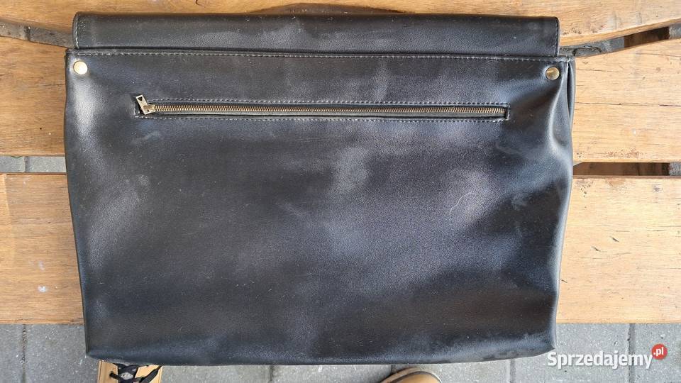 Stara skórzana teczka raportówka Vintage PRL Świecie