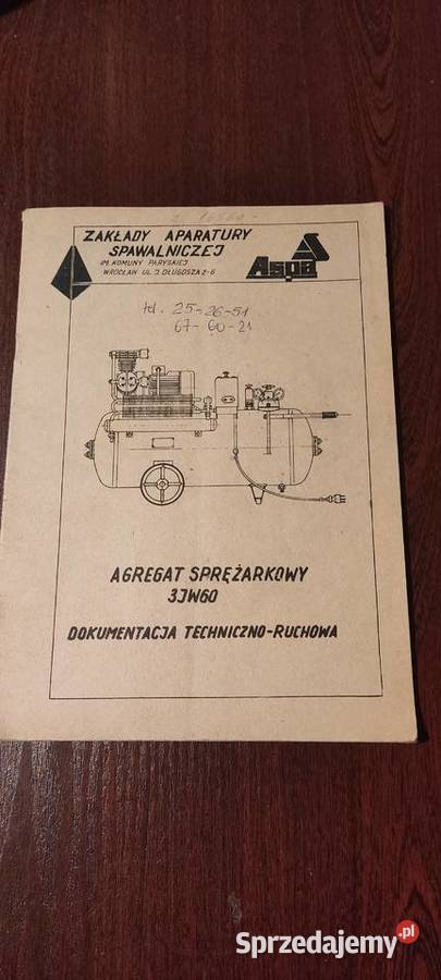DTR indtrukcja kompresor agregat spreżakowy ASPA Kraśnik
