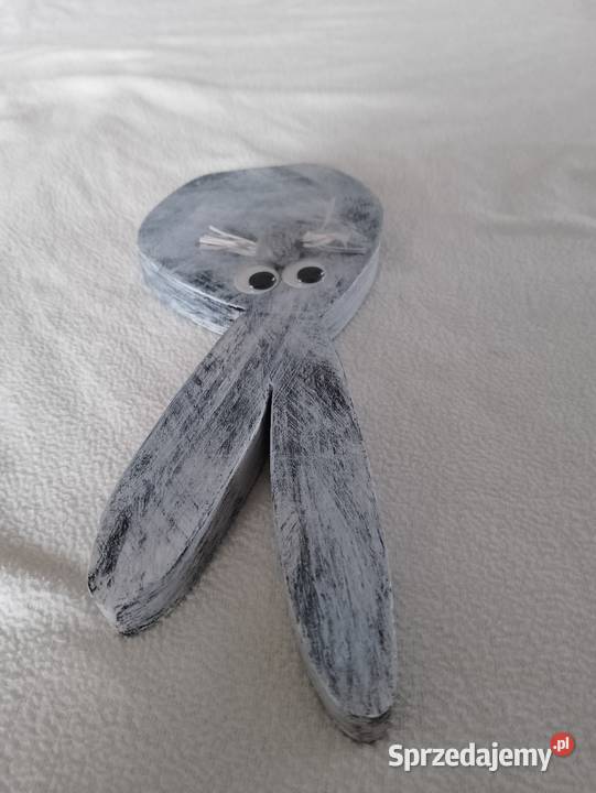 Drewniany ZAJĄCZEK wielkanocny dekoracyjny wielkopolskie Oborniki