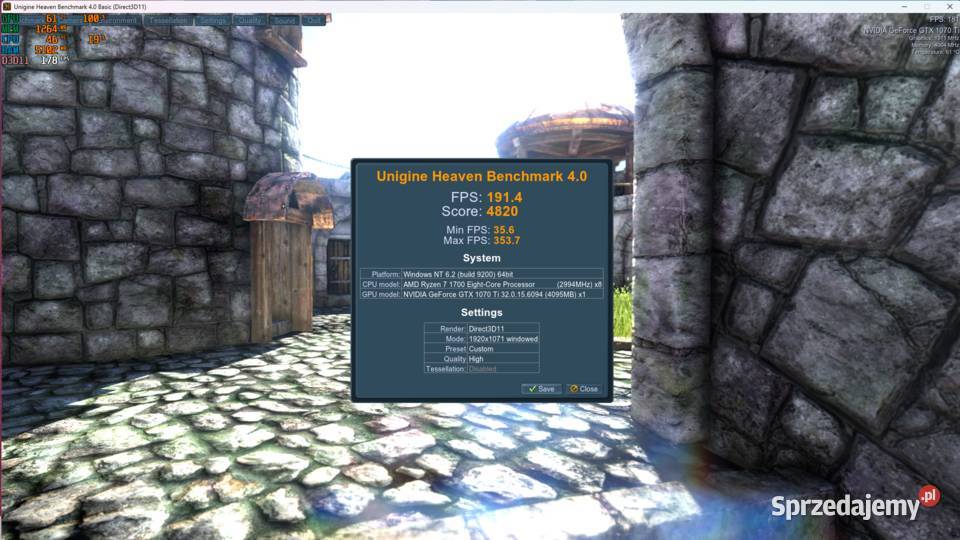 Komputer RYZEN 7 GTX1070ti 16GB RAM DDR4 nvme Klasy AMD APU Ostrów Wielkopolski