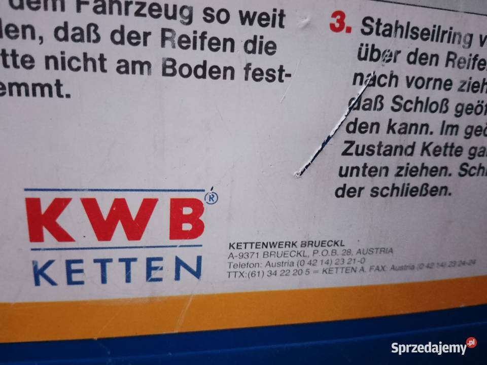 Łańcuchy KWB Austria na koła 13 14 15 nowe 299 Chrzanów