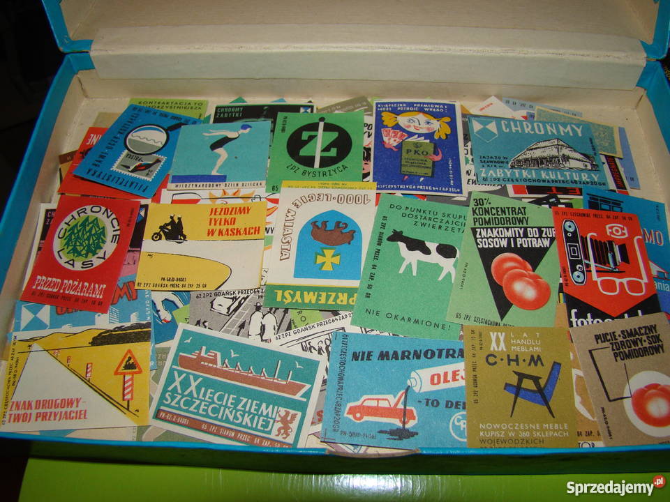 Etykiety zapałczane PRL ok 550 sztuk Mielec sprzedam