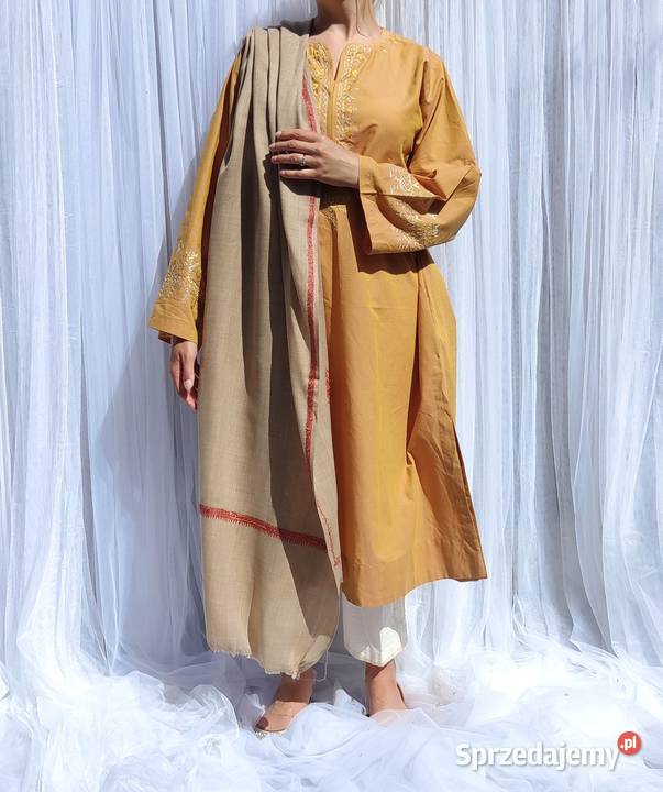 Szal orientalny indyjski haftowany haft paisley sprzedam