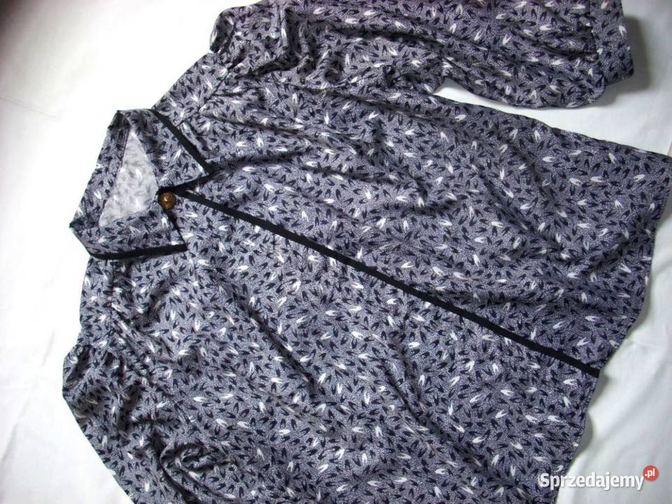 Elegancka Szara Koszula Bufki Lamówka 46 48 małopolskie Nowy Sącz