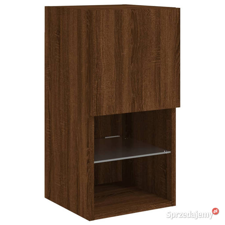 Szafka TV z LED brązowy dąb 305x30x60 WM836999 Warszawa