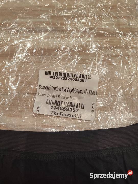 Nowe bokserki męskie z napisem rozmiar M Rozmiar M Bielizna sprzedam