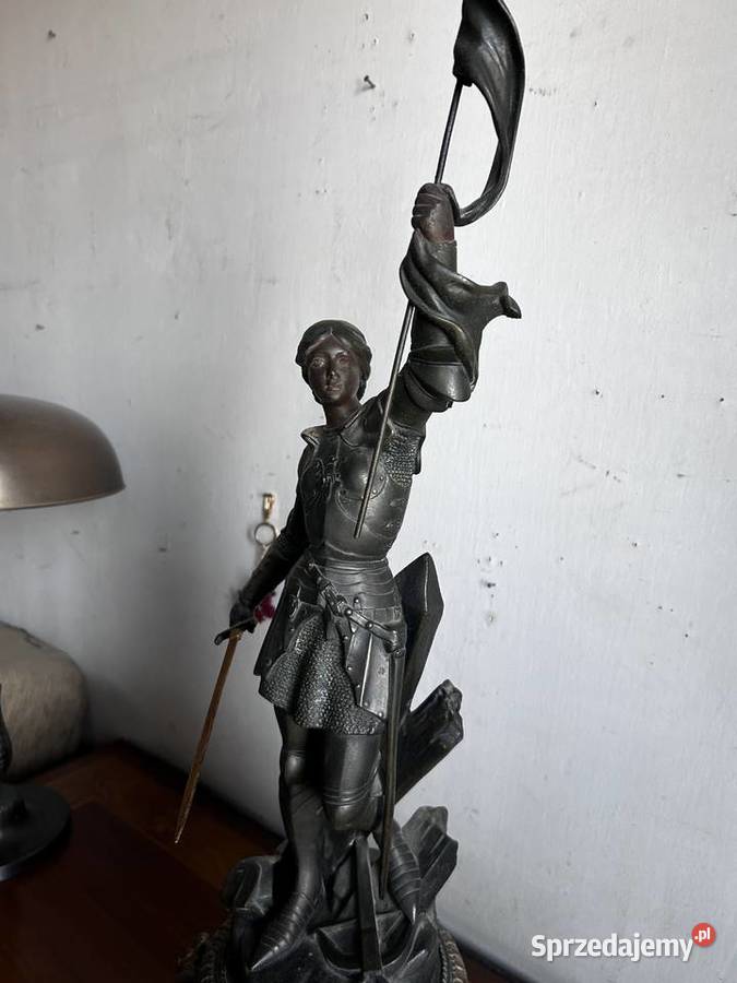 zegar kominkowy figuralny Joanna Darc Radomsko