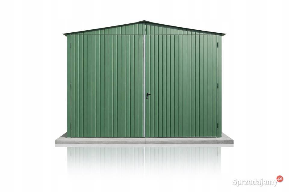 Garaż blaszany 4x6 RAL dwuspadowy brama