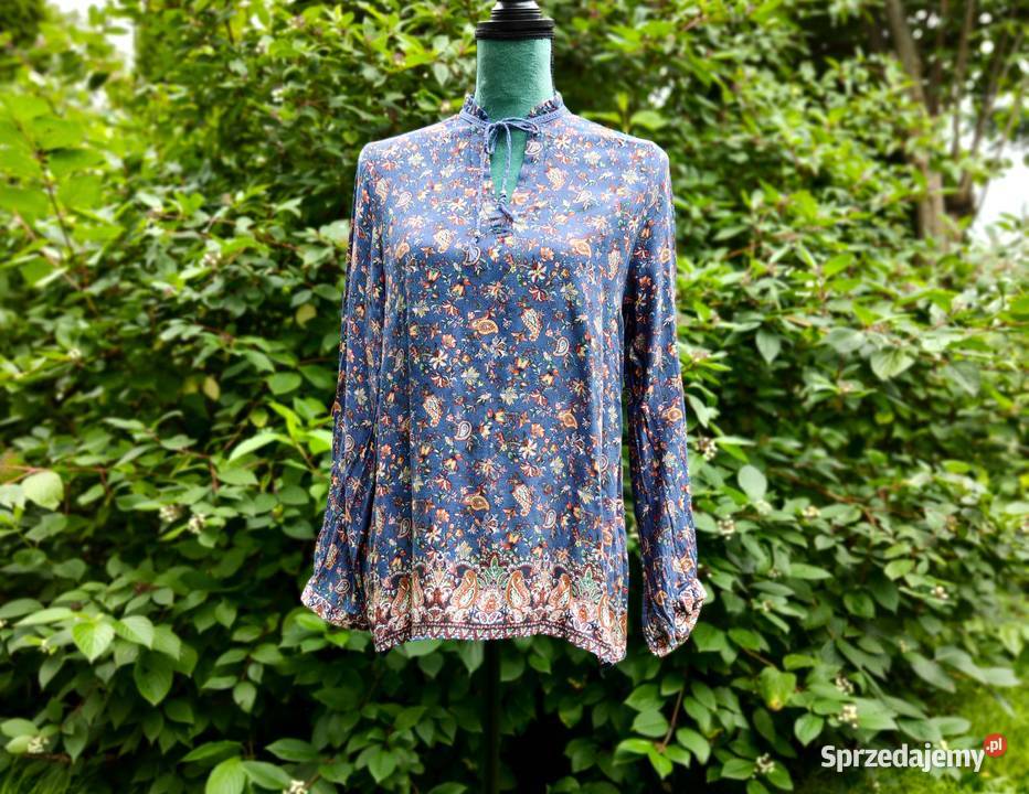 Bluzka Esprit 40 L niebieska wzór floral orient zachodniopomorskie Szczecin sprzedam