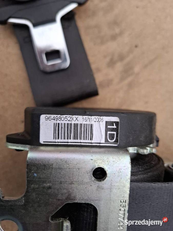 Pas bezpieczeństwa prawy przód Peugeot 207 3D osobowe Przyborów