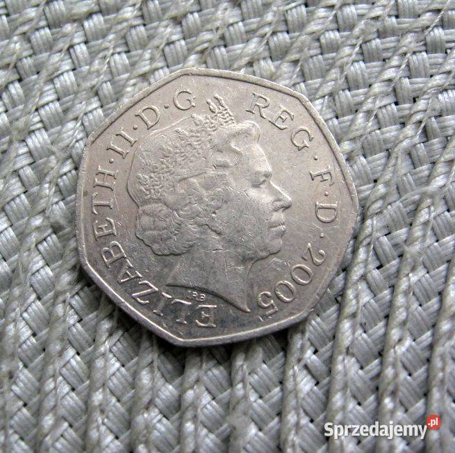 Wielka Brytania 50 Pensów 2005r Słownik Samuela Kalisz