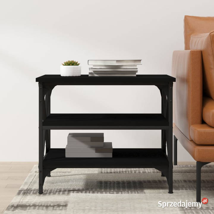 Stolik boczny czarny 55x38x45 materiał