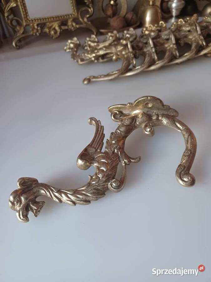 Piękny mosiężny stylowy wieszak Poznań