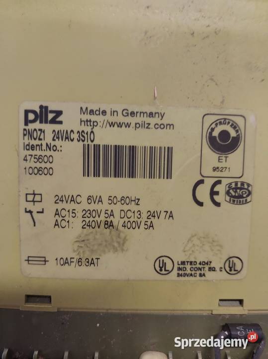 Przekaźnik bezpieczeństwa PNOZ1 230VAC 3S1O Pilz Dragacz