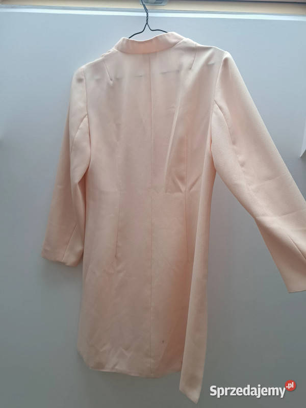Brzoskwiniowa marynarka handmade SM z ozdobnymi pomarańczowy Trąbki Wielkie