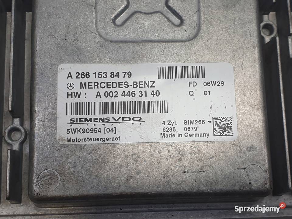 Mercedes W169 15 8V STEROWNIK SILNIKA Komputer Komputery Chełm