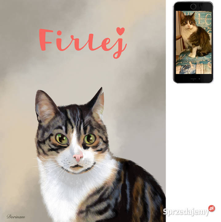 Portret psa kota Poznań