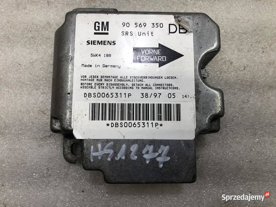 MODUŁ AIRBAG OPEL VECTRA B 90569350 9602