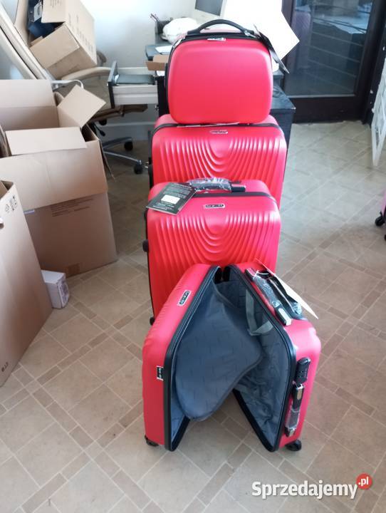 Komplet walizek z kuferkiem na 4 kołach z abs Lublin