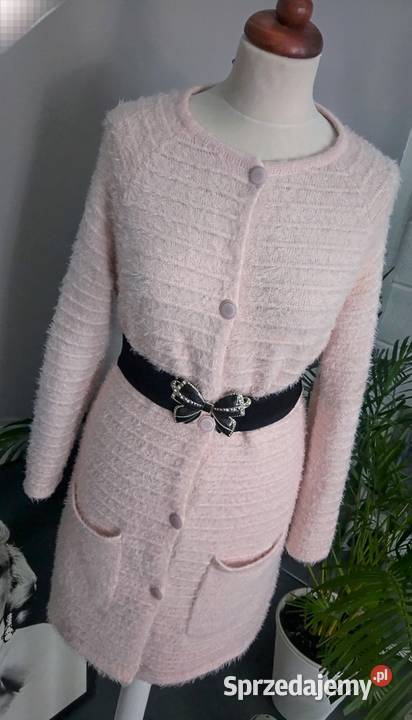 Sweter kardigan płaszcz miś alpaka sweterek Rozmiar 38(M) Łódź