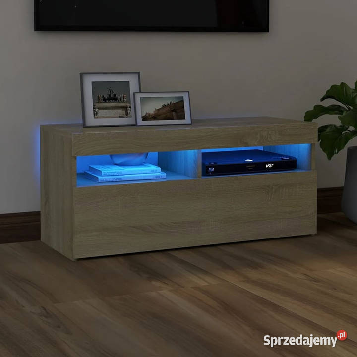 Szafka pod TV z oświetleniem LED dąb sonoma Warszawa sprzedam