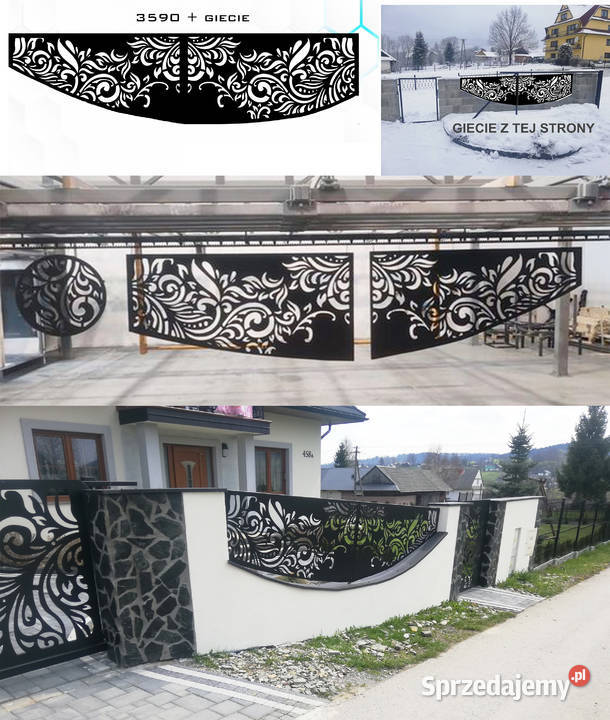 projektowanie DXF SVG Bramy przesuwne ogrodzenie wielkopolskie Poznań sprzedam