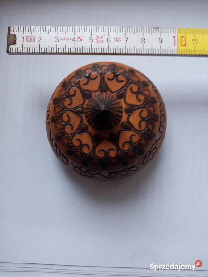 Szkatułka drewniana PRL zachodniopomorskie Szczecinek