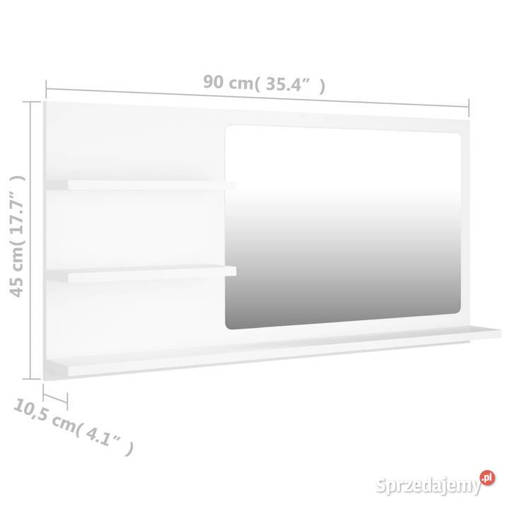 Lustro łazienkowe białe 90x105x45 płyta wiórowa Warszawa