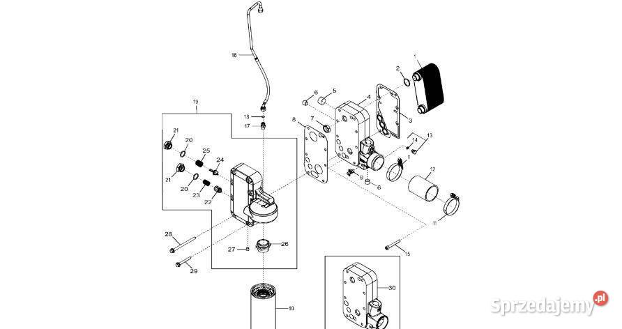 John Deere 9470RX Obudowa filtra RE527648 Silnik Jastrzębniki