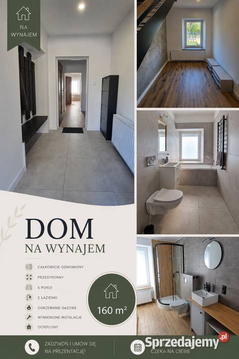 Dom 160 m Rosochata Legnicy ogrzewanie gazowe sprzedam