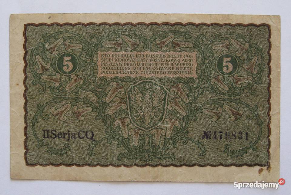 5 2x10 20 Marek Polskich 1919 zestaw 4 Dąbrowa Górnicza