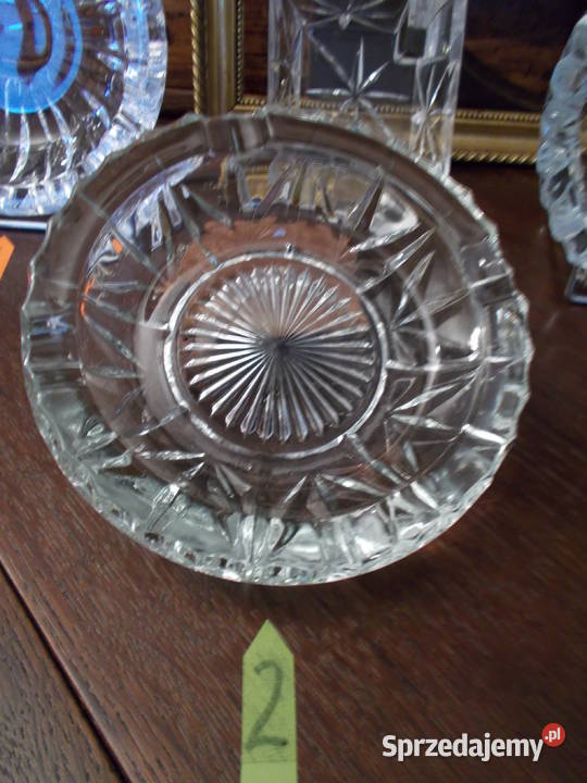 Kryształowa Popielnica Popielniczka PRL Vintage Szczecin