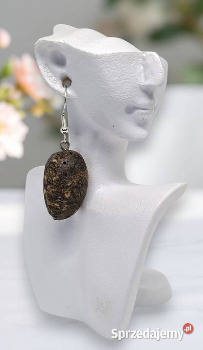 Kolczyki z BURSZTYNU bursztyn bałtycki bryłki Warszawa