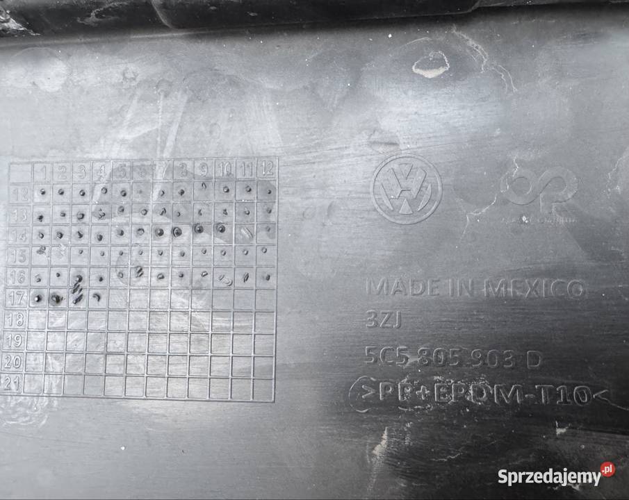 Płyta osłona zderzaka przód Volkswagen beetle Rok produkcji 2017