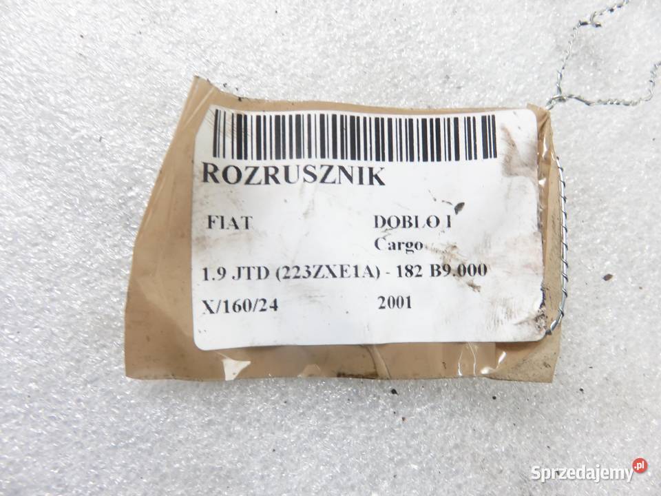ROZRUSZNIK FIAT DOBLO 19 JTD S0186 osobowe sprzedam