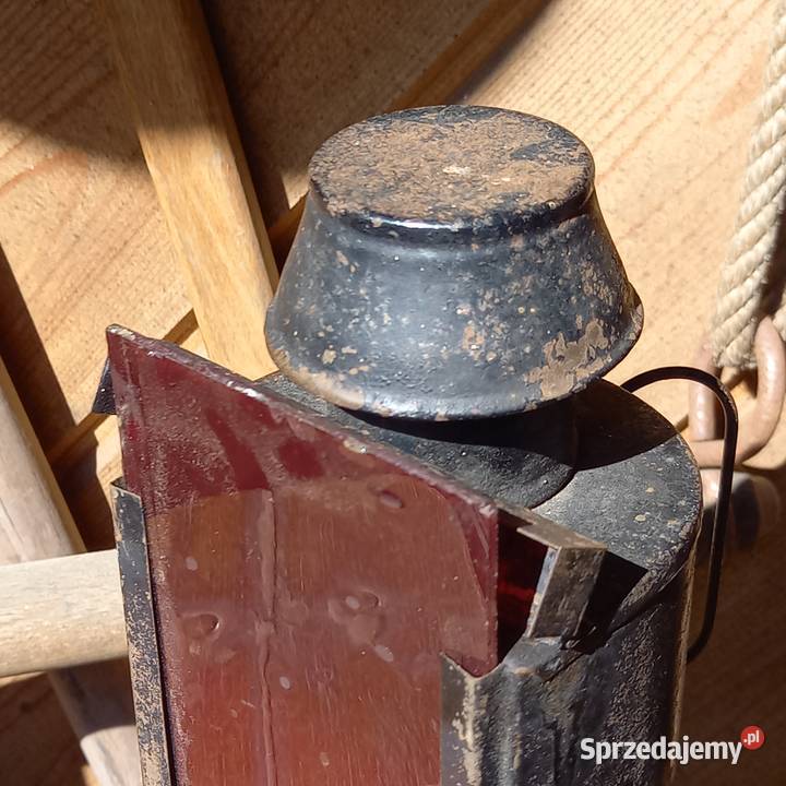 Przedwojenna lampa lampka kolejowa na świecę Pozostałe Warszawa
