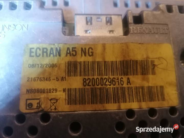 wyświetlacz LCD ekran 8200029616A Renault Espace Wyposażenie elektryczne Piotrków Trybunalski sprzedam