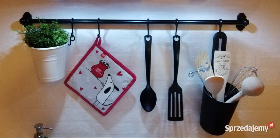 Reling kuchenny z haczykami drążek szyna 79 stal