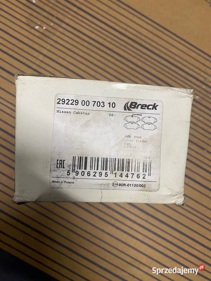 Klocki hamulcowe BRECK zestaw do cabstar maxity śląskie Wodzisław Śląski