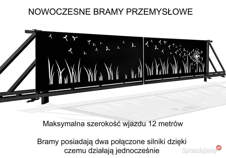 Bramy przesuwne automatyczne bramy przemysłowe Ogrodzenia i bramy Poznań sprzedam