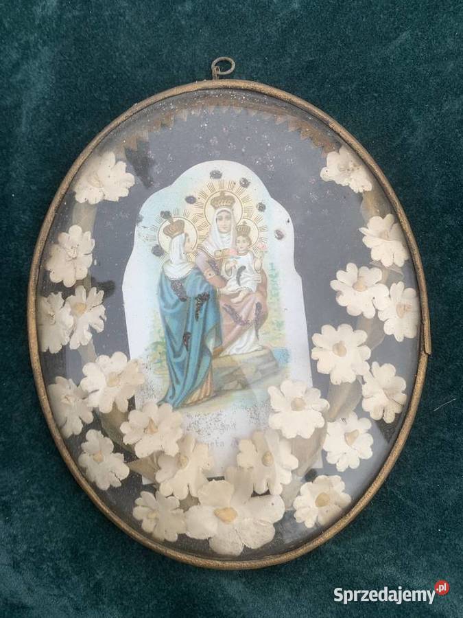 Polski obrazek św szkłem Łowicz