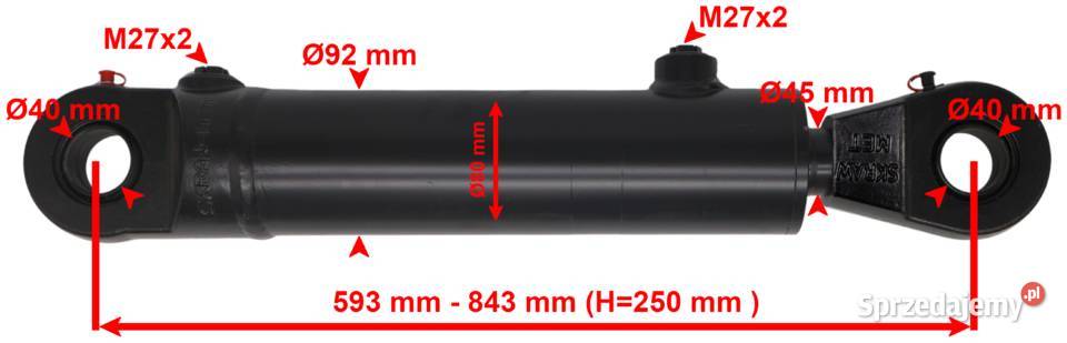 Polski Siłownik Hydrauliczny Ładowaczy 80x45 Solec Kujawski