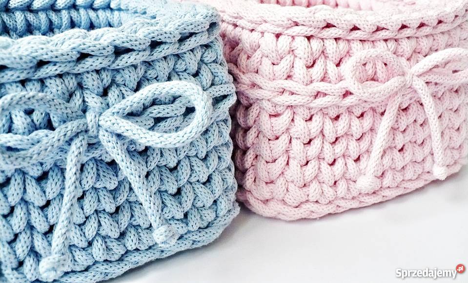 Koszyki kwadratowe bawełniane komplet 3 Dekoracje i ozdoby kujawsko-pomorskie Bydgoszcz