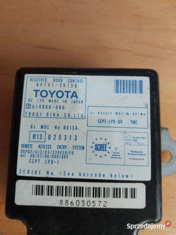 Moduł kontroler drzwi Toyota Celica 8974120150 Części zachodniopomorskie Szczecin sprzedam