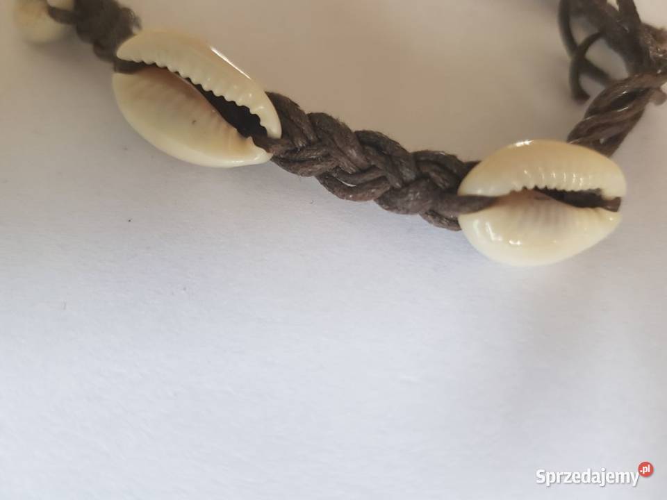 egzotyczna bransoletka ze skóry i muszli Kielce
