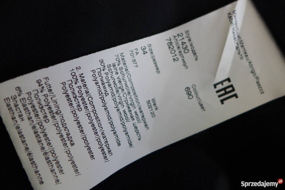 DANIEL HECHTER parka płaszcz wełniany 34 XS mazowieckie sprzedam