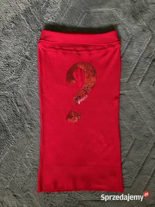 Nowa czerwona sexy bluzka tuba top Guess cekiny Nisko