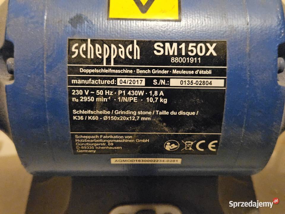 Szlifierka Stołowa Scheppach SM150X 430W 150mm x lubelskie Lublin